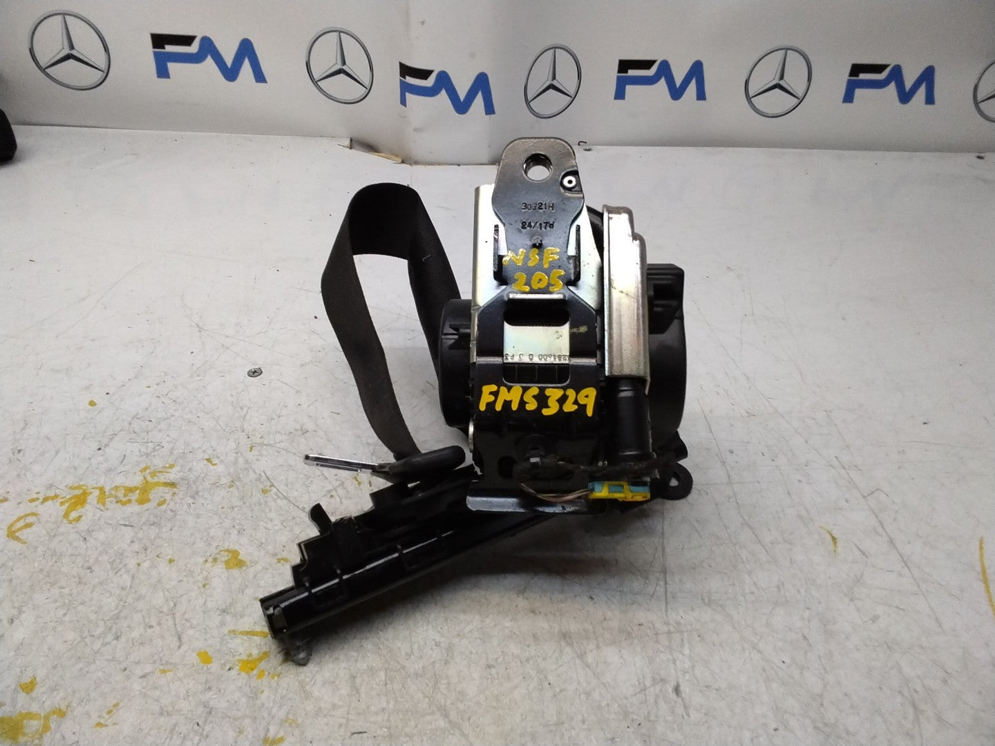 MERCEDES C-CLASS W205 SEAT BELT FRONT PASSENGER LEFT SIDE A2058600185 FMS329 NSF