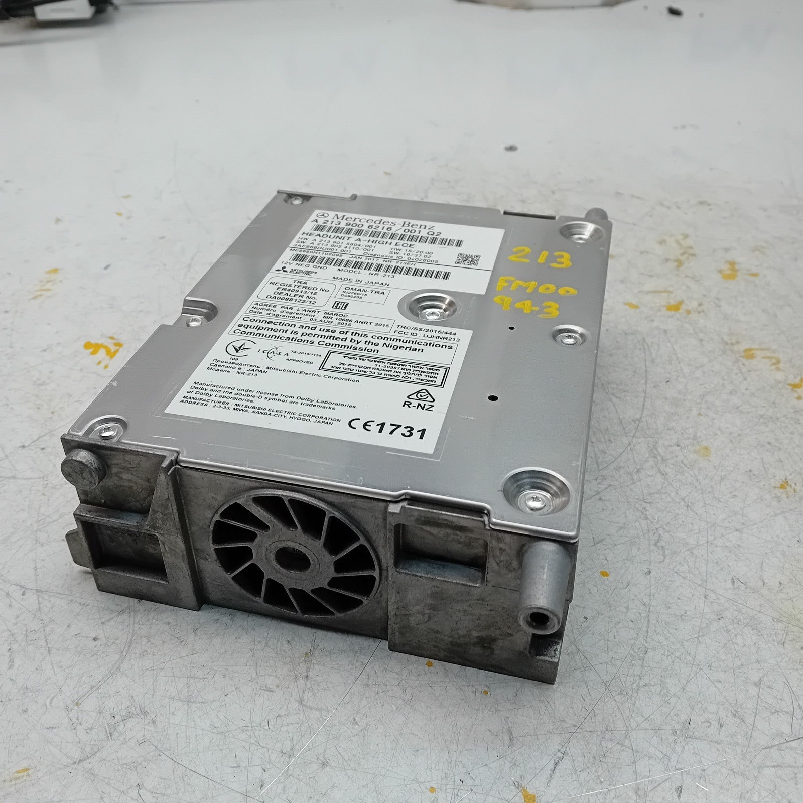 MERCEDES BENZ E-CLASS W213 2017 RADIO CD STEREO HEAD UNIT A2139006216 FM00943