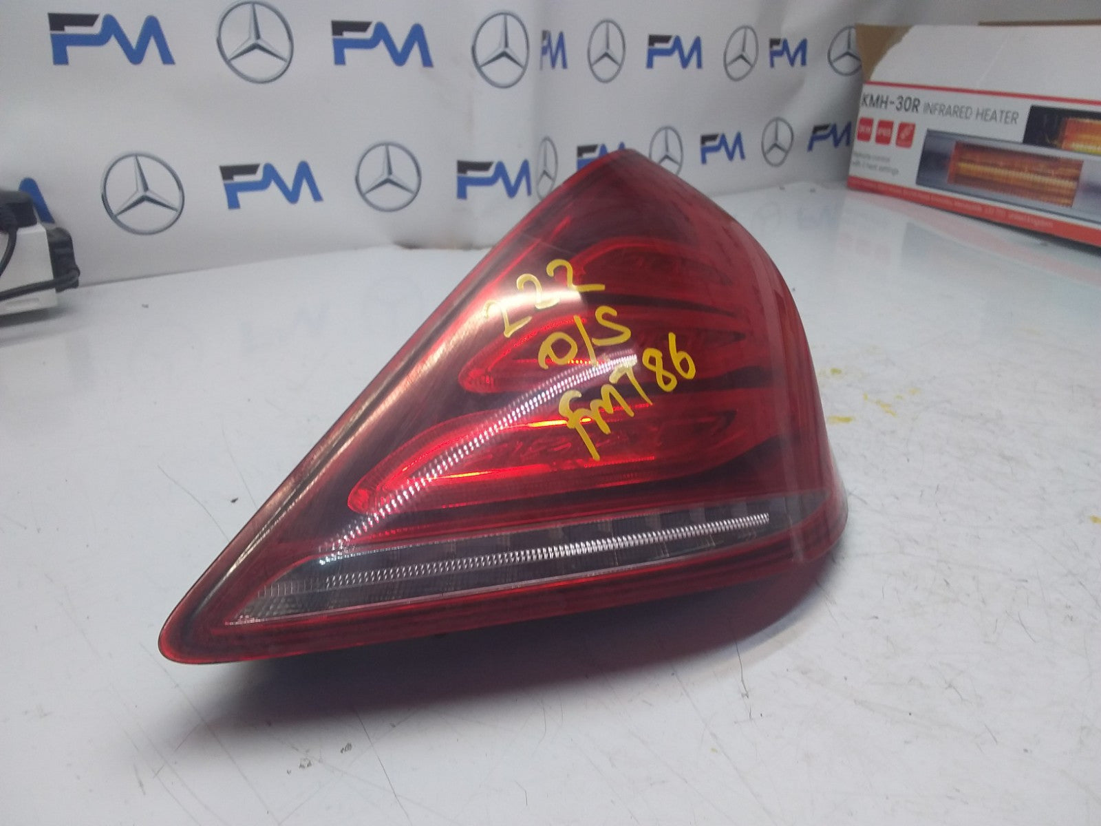 MERCEDES S-CLASS W222 REAR DRIVER O/S TAIL LIGHT A2229065501 2016 FMT86
