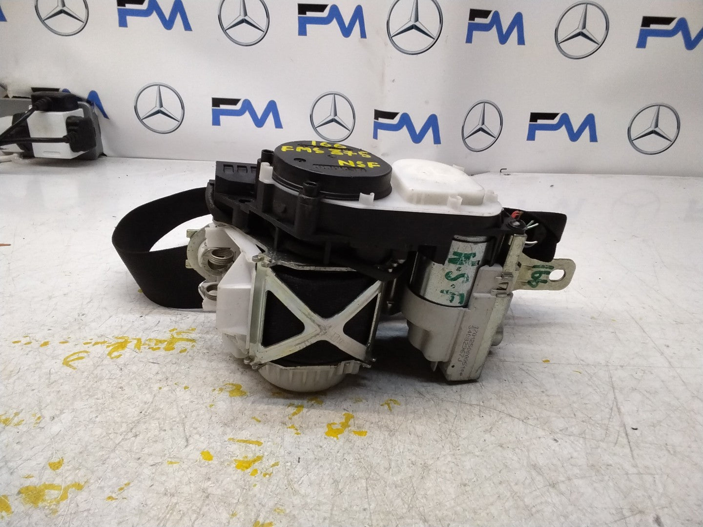 MERCEDES M CLASS GLE SEAT BELT FRONT LEFT PASSENGER A1668601300 W166 FMS375 NSF