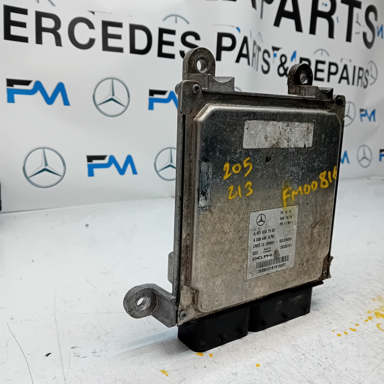 MERCEDES  C CLASS W205 W213 2018 ENGINE  ECU CONTROL MODULE A6519007500 FM00816