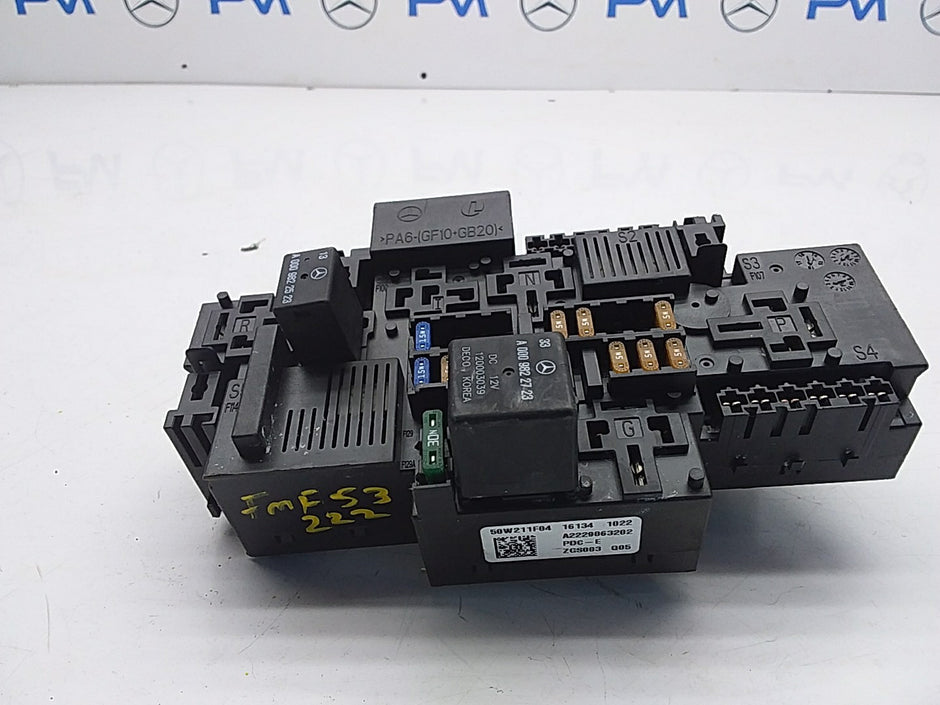 MERCEDES S CLASS FUSE RELAY BOX A2229063202 W222 2014 -2021 FMF53