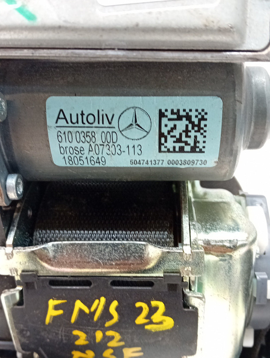 MERCEDES E CLASS W212  SEAT BELT FRONT LEFT PASSENGER SIDE A2128607585 FMS23 NSF