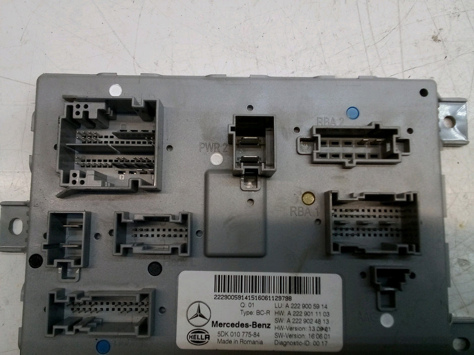 MERCEDES S-CLASS REAR SAM CONTROL MODULE W222 A2229005914 FM00768