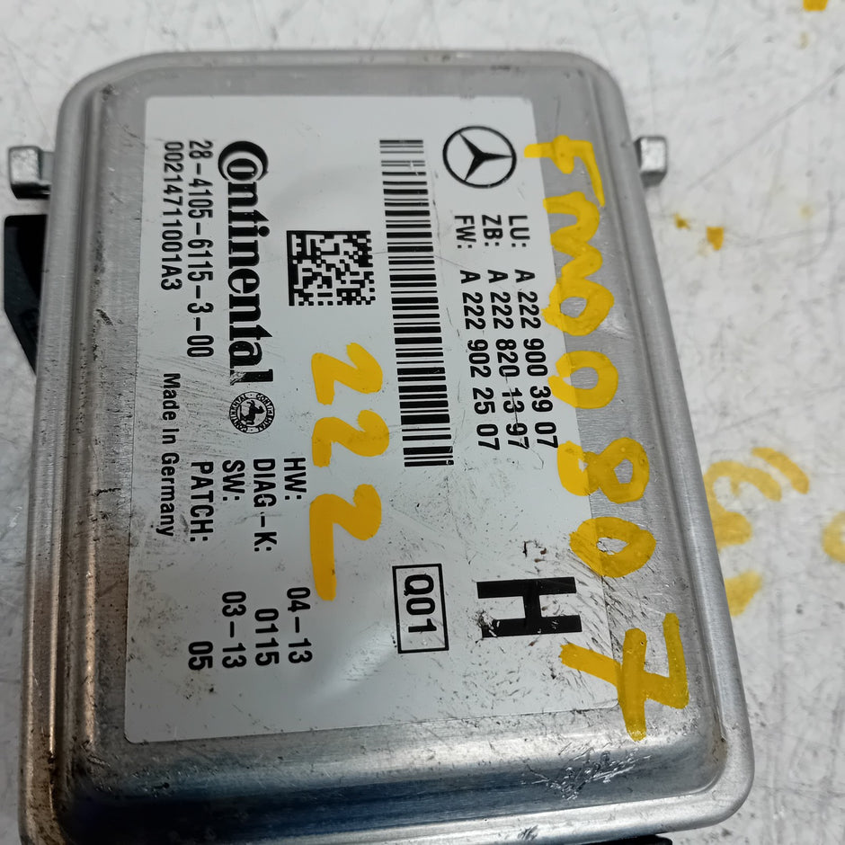MERCEDES BENZ S-CLASS W222 FRONT WINDSHIELD CAMERA CONTROL A2229003907 FM00807