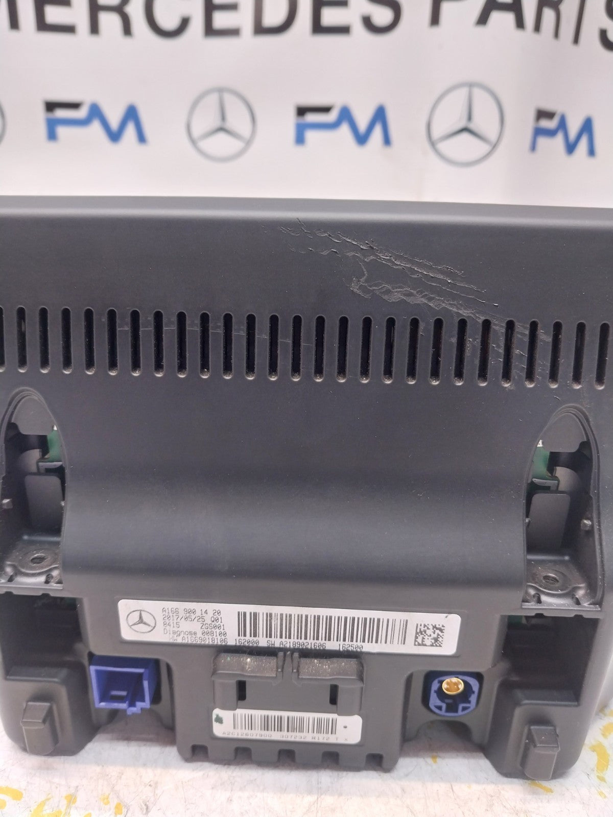 MERCEDES M-CLASS W166 DISPLAY SCREEN A1669001420 2017 FM00717