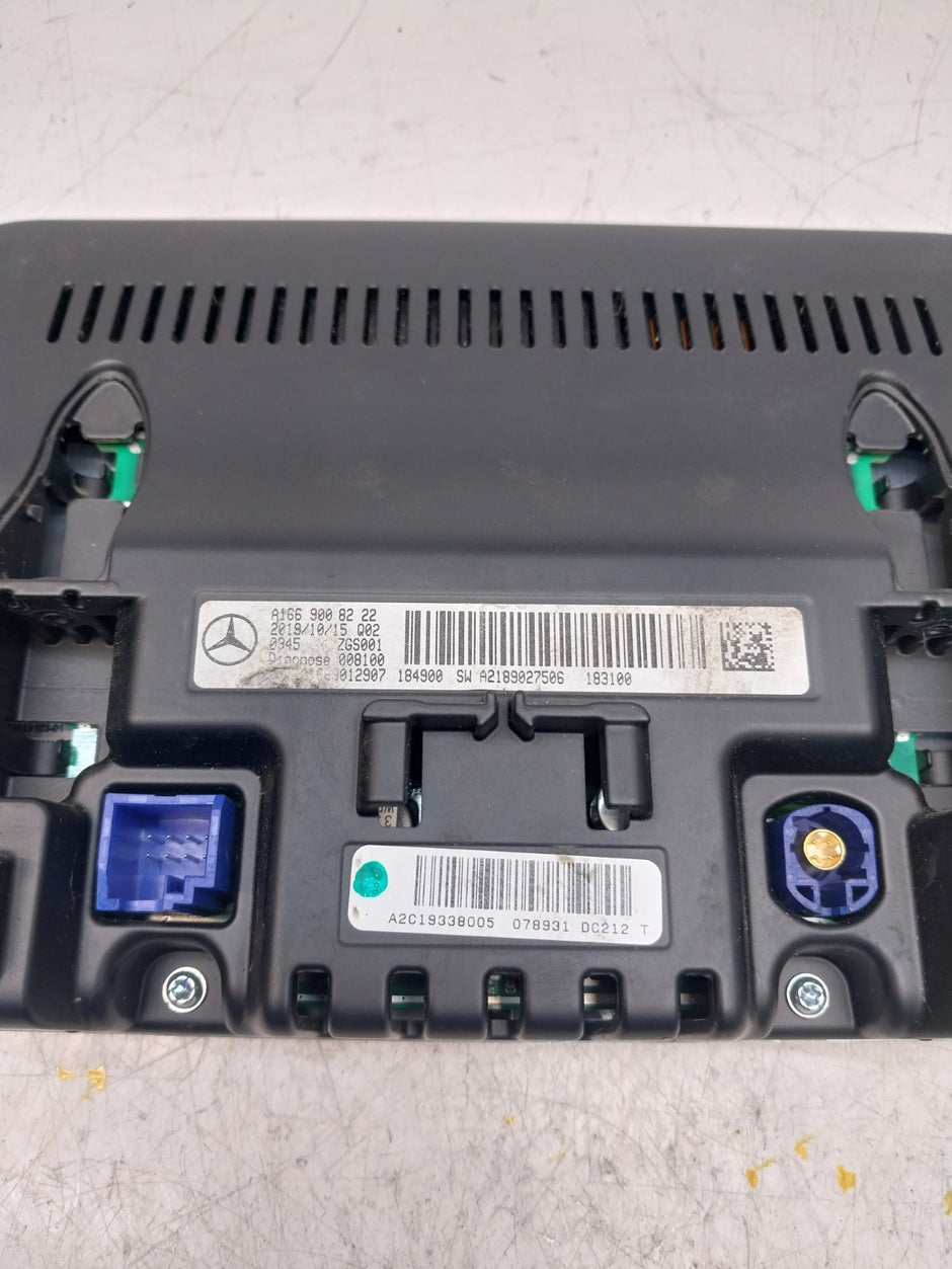 MERCEDES ML/M-CLASS W166 DISPLAY SCREEN A1669008222 2015 FM00725