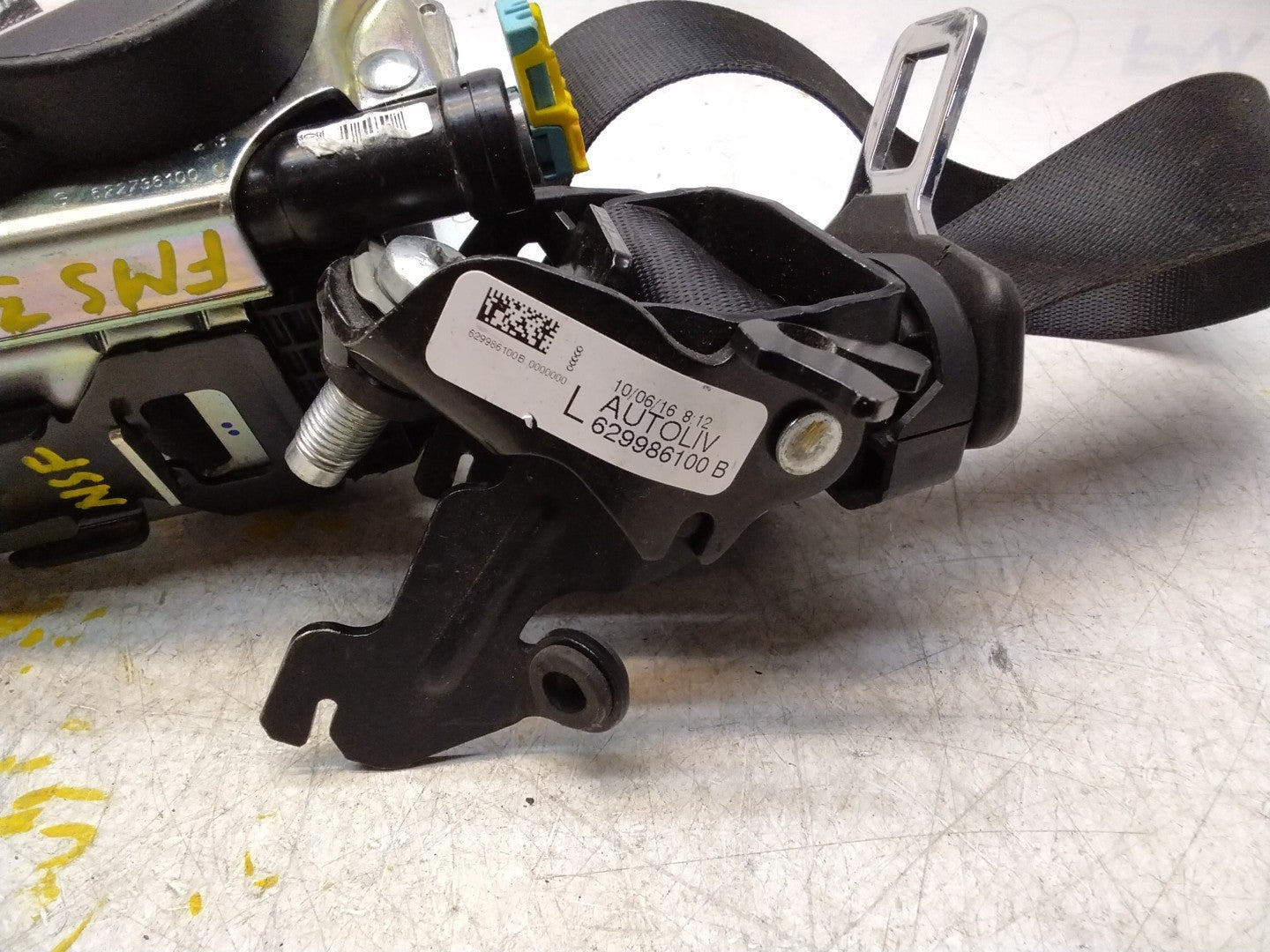MERCEDES-BENZ W205 C CLASS FRONT LEFT PASSENGER SEATBELT A2058605185 FMS341 NSF