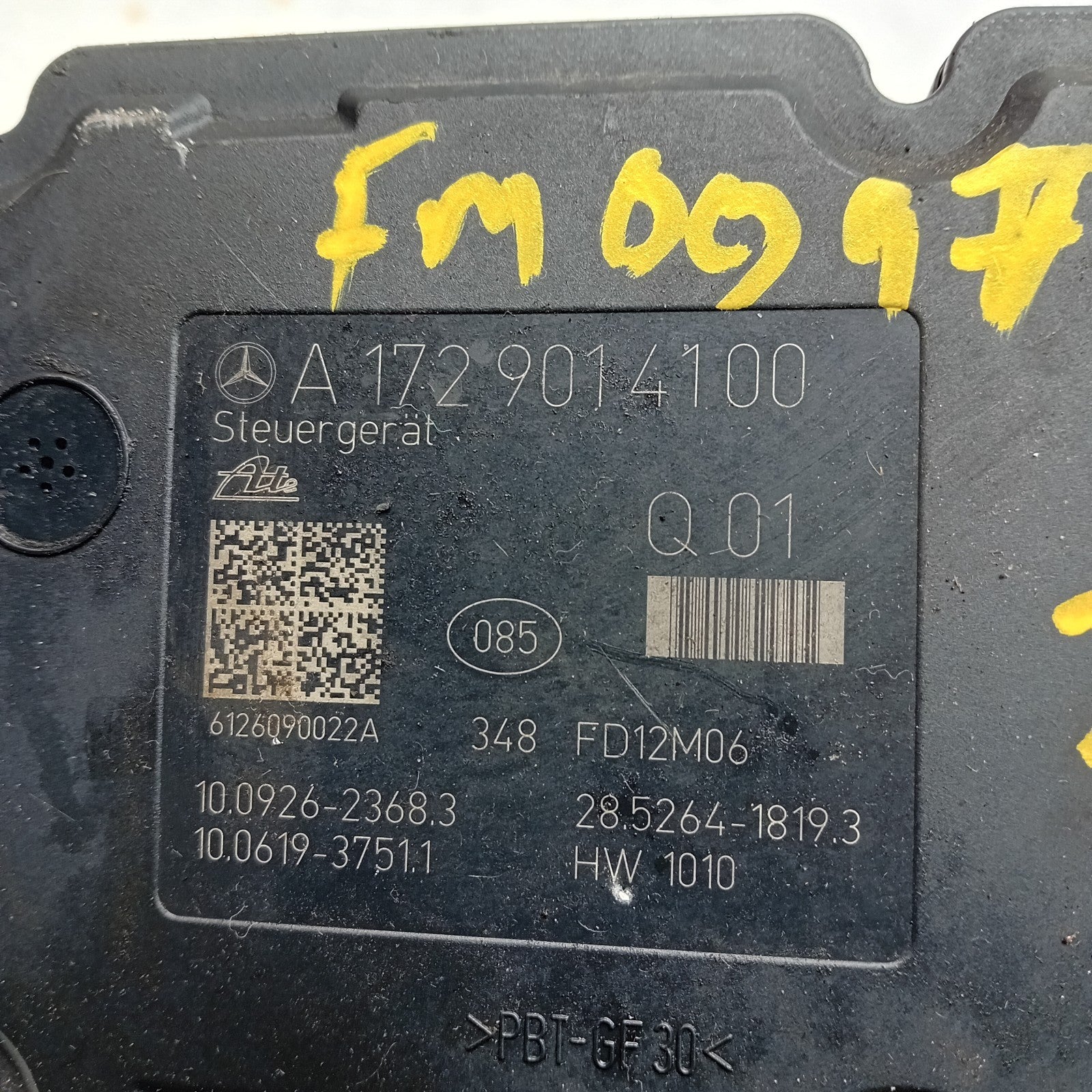 MERCEDES C-CLASS W205 ABS PUMP MODULE CONTROL UNIT A1729014100 FM00975