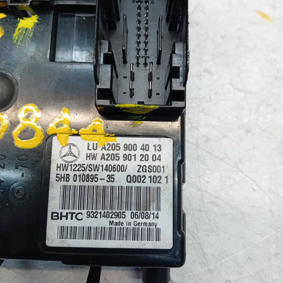 MERCEDES C CLASS 2014 W205 AIR CONDITIONING CONTROL MODULE A2059004013 FM00844