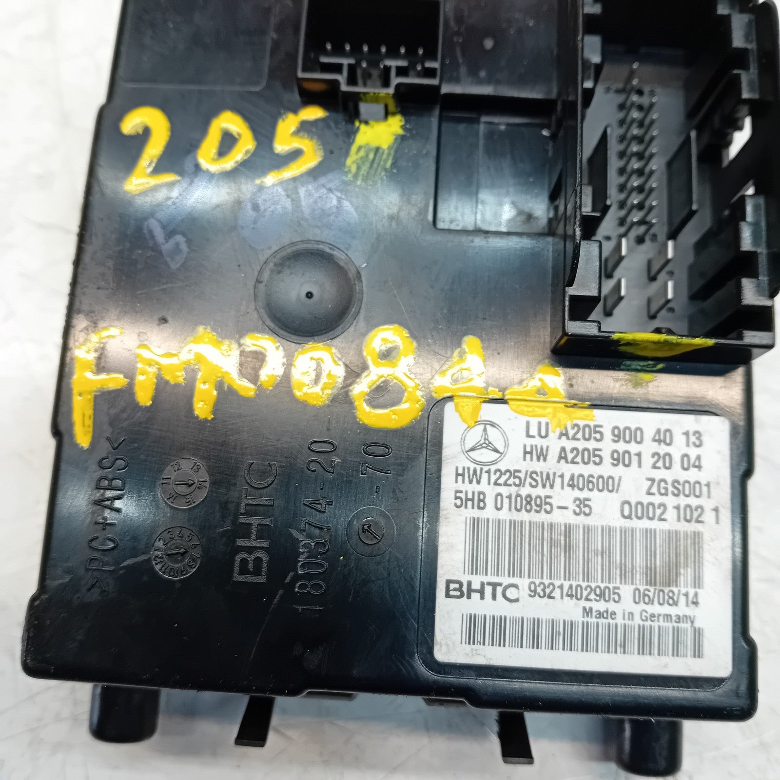 MERCEDES C CLASS 2014 W205 AIR CONDITIONING CONTROL MODULE A2059004013 FM00844