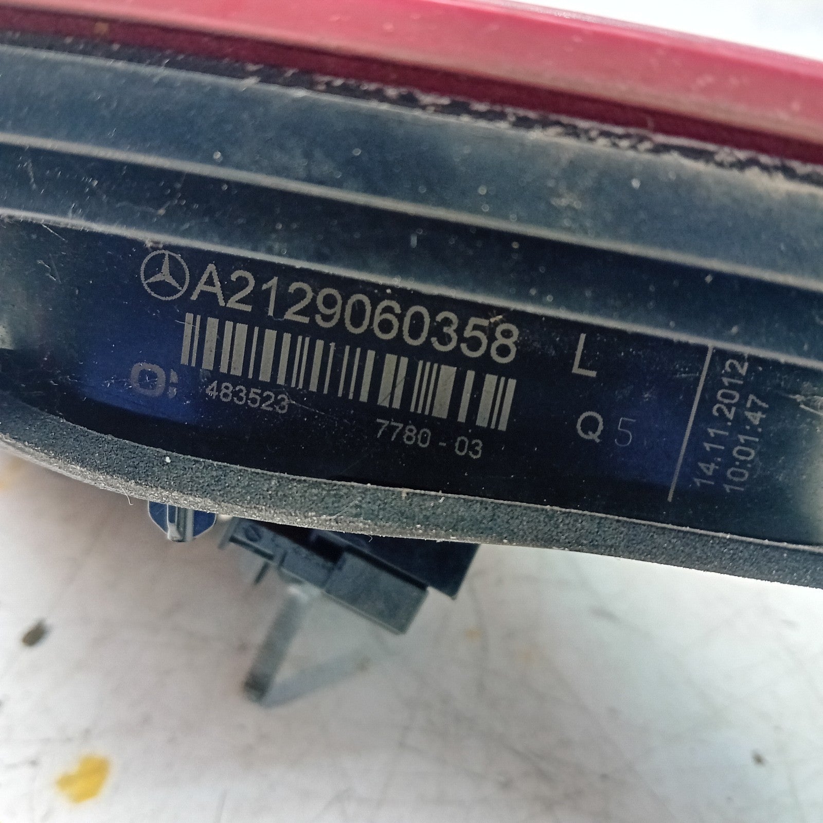 MERCEDES E-CLASS W212 DRIVER SIDE OS REAR TAIL LIGHT A2129060358 2012 FMT125