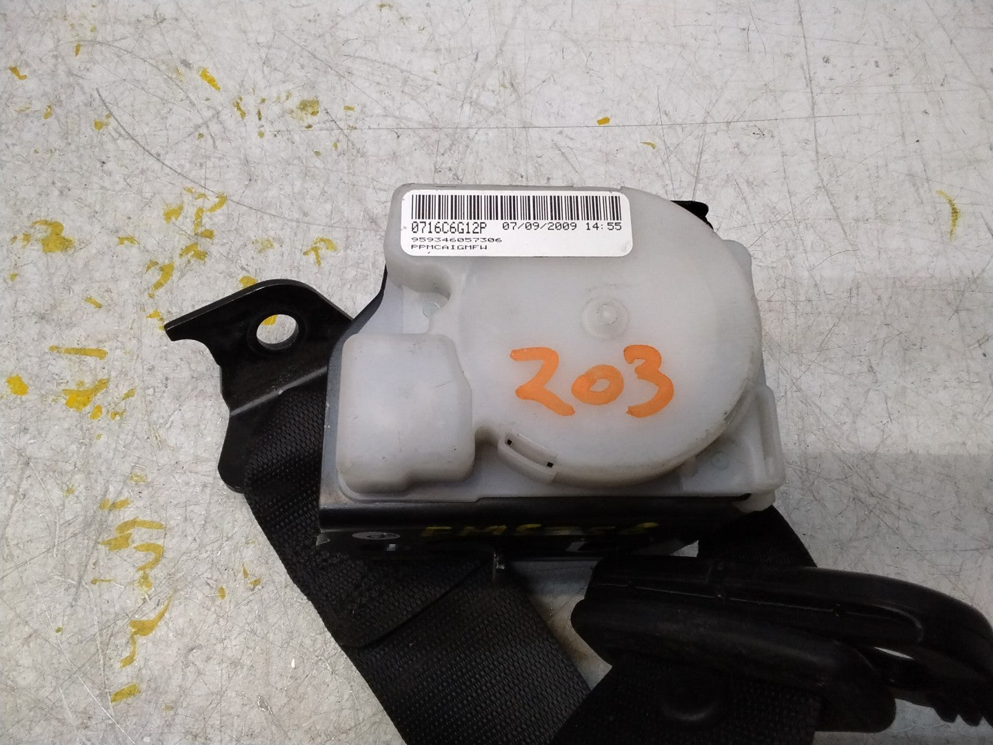 MERCEDES C CLASS CL203 SEAT BELT REAR RIGHT DRIVER SIDE A2038609085 FMS356 OSR