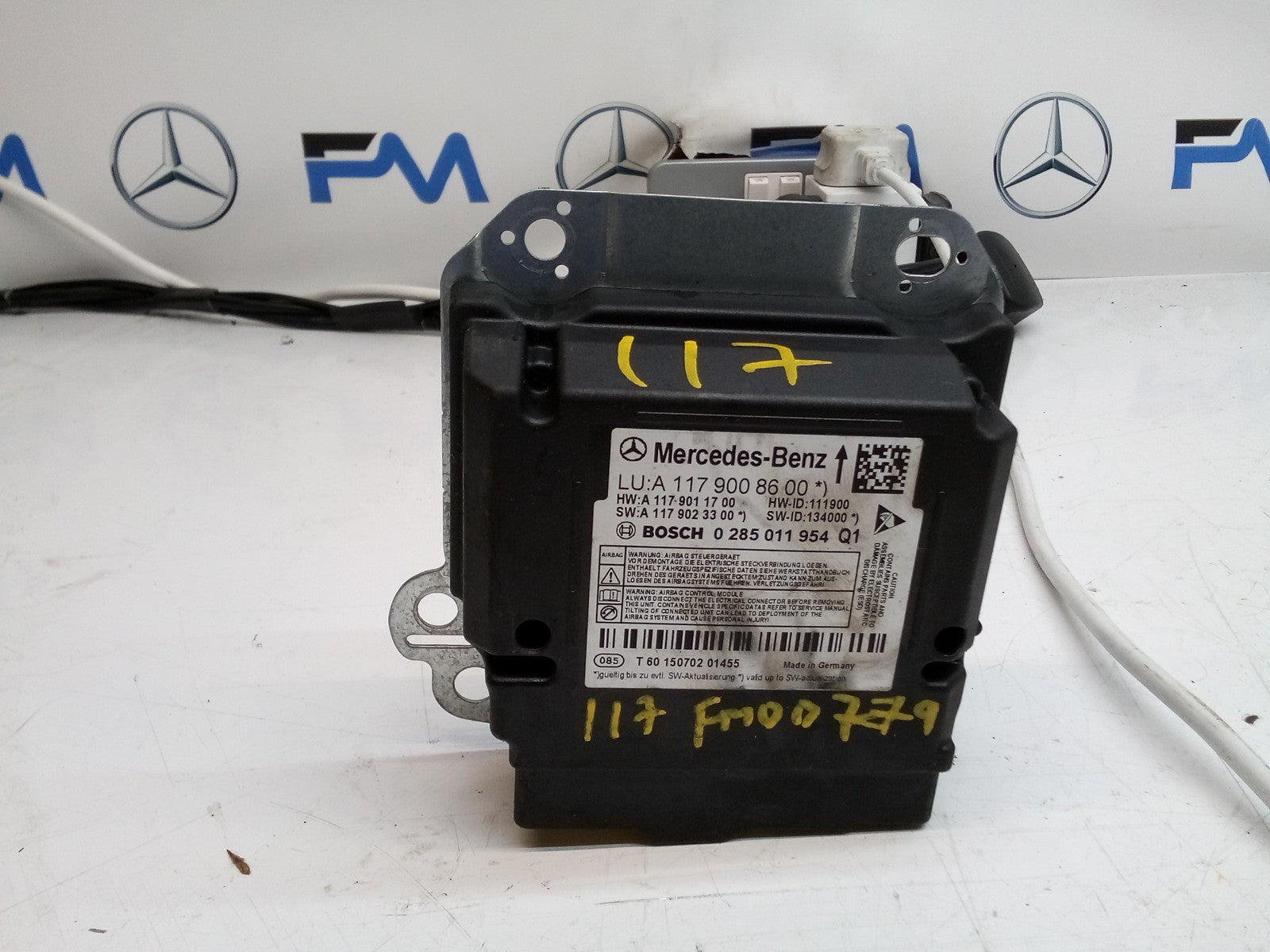 MERCEDES CLA AIRBAG CONTROL MODULE W117 A1179008600 FM00779