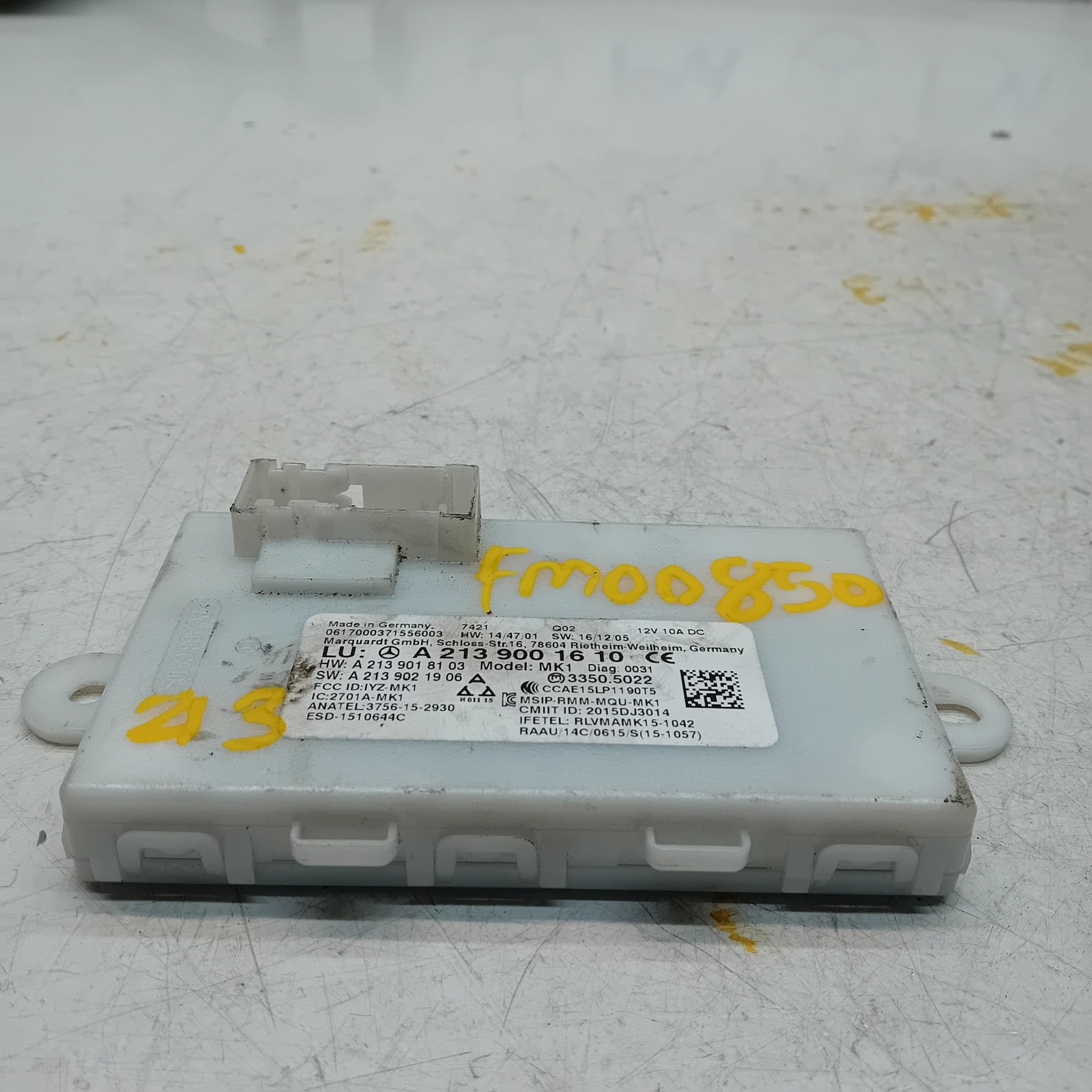 MERCEDES BENZ E-CLASS KEYLESS GO CONTROL UNIT W213 A2139001610 FM00850