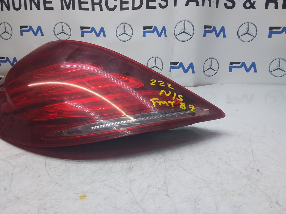 MERCEDES S-CLASS W222 REAR PASSENGER N/S TAIL LIGHT A2229065401 2016 FMT87