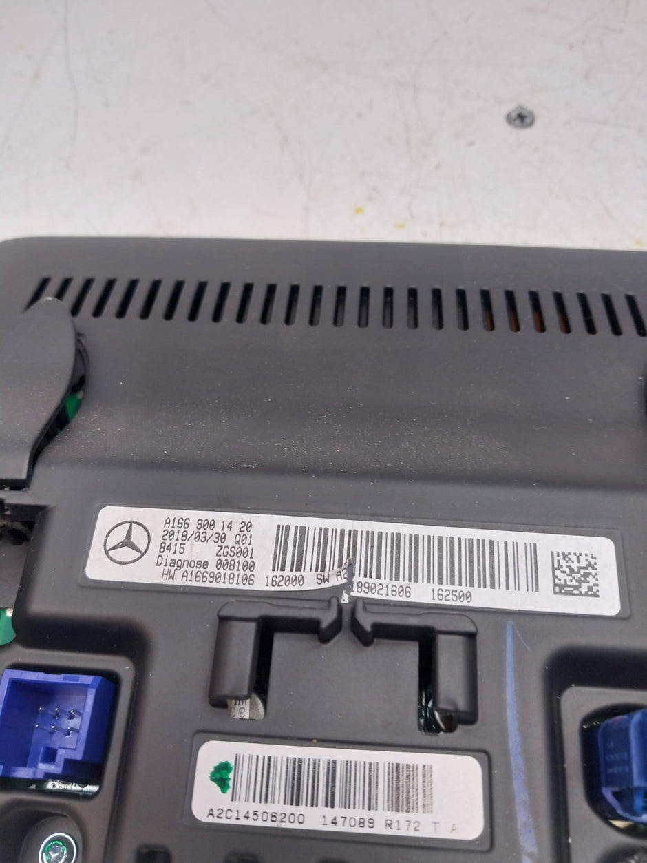 MERCEDES M-CLASS W166 DISPLAY SCREEN A1669001420 2018 FM00714
