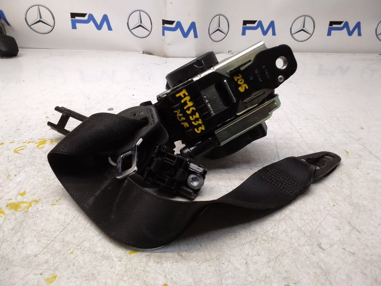 MERCEDES C-CLASS W205 SEAT BELT FRONT PASSENGER LEFT SIDE A2058600185 FMS333 NSF