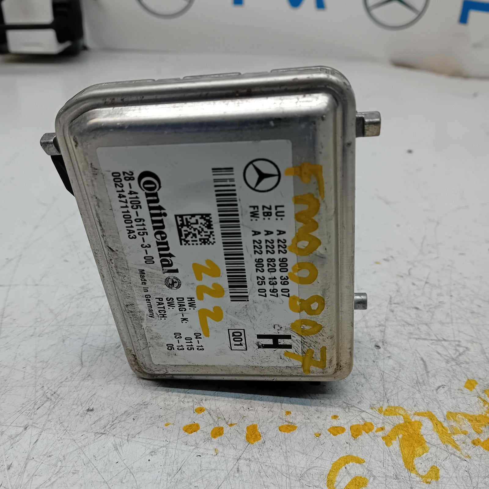MERCEDES BENZ S-CLASS W222 FRONT WINDSHIELD CAMERA CONTROL A2229003907 FM00807
