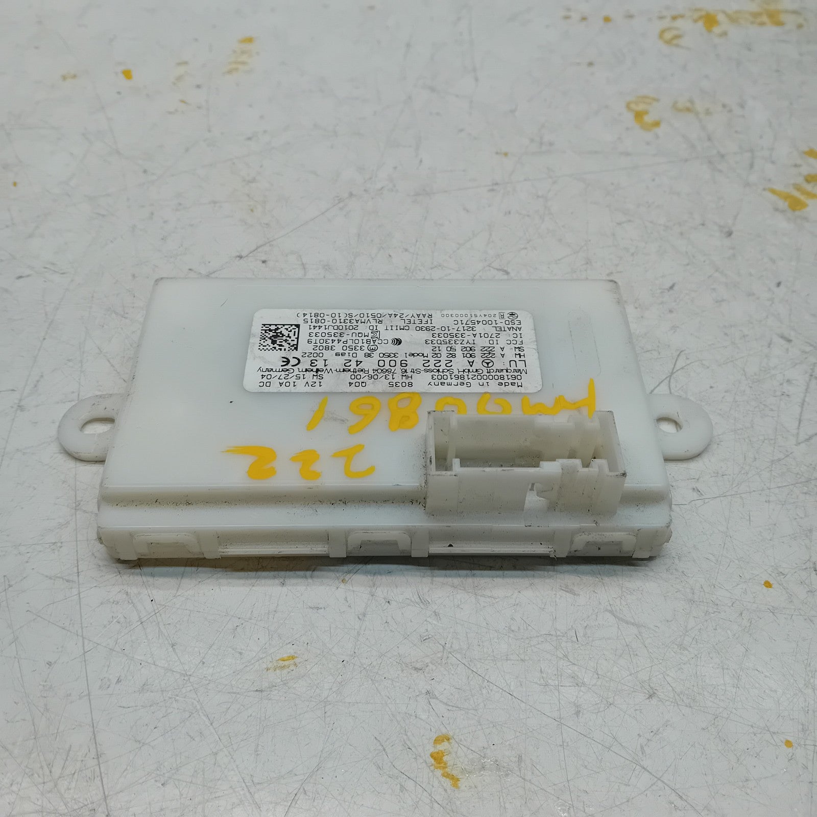 MERCEDES BENZ S-CLASS KEYLESS GO CONTROL UNIT W222 A2229004213 FM00861