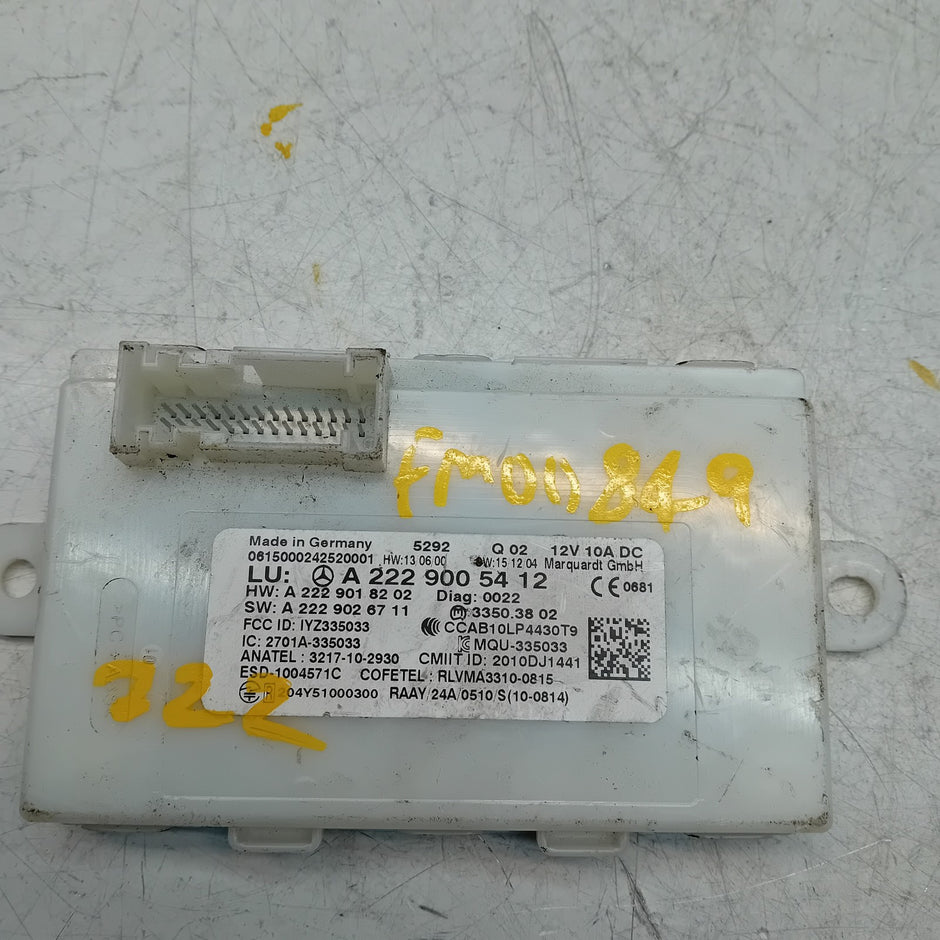 MERCEDES BENZ S-CLASS KEYLESS GO CONTROL UNIT W222 A2229005412 FM00849