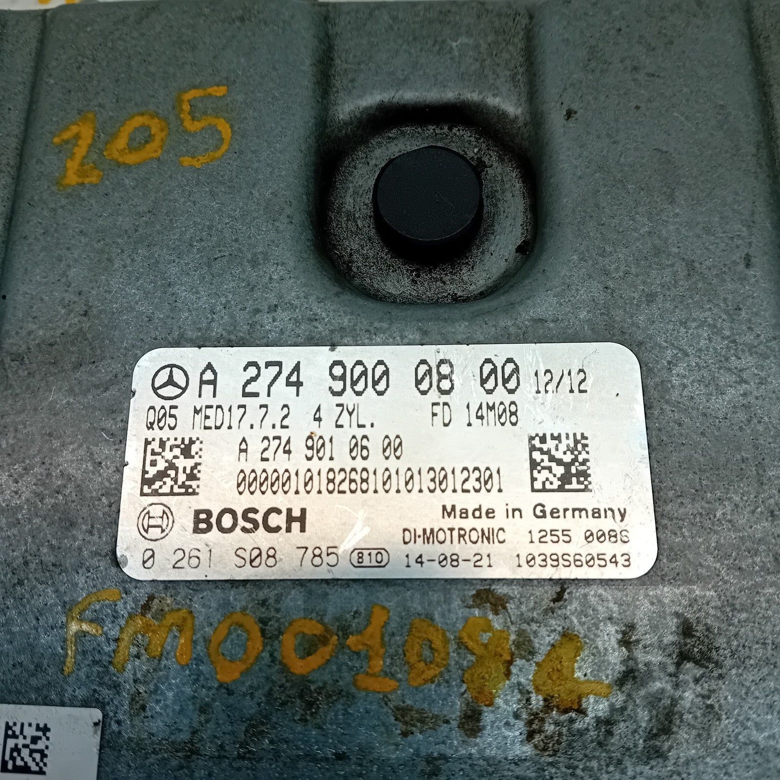MERCEDES  C CLASS W205 W213 2018 ENGINE  ECU CONTROL MODULE A2749000800 FM001084