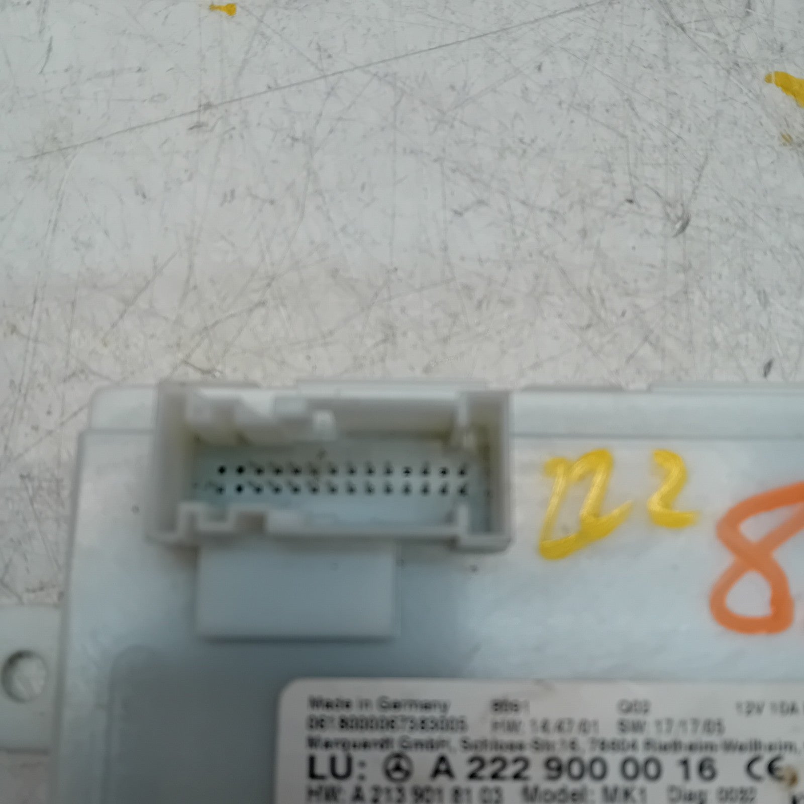 MERCEDES BENZ S-CLASS KEYLESS GO CONTROL UNIT W222 A2229000016 FM00860
