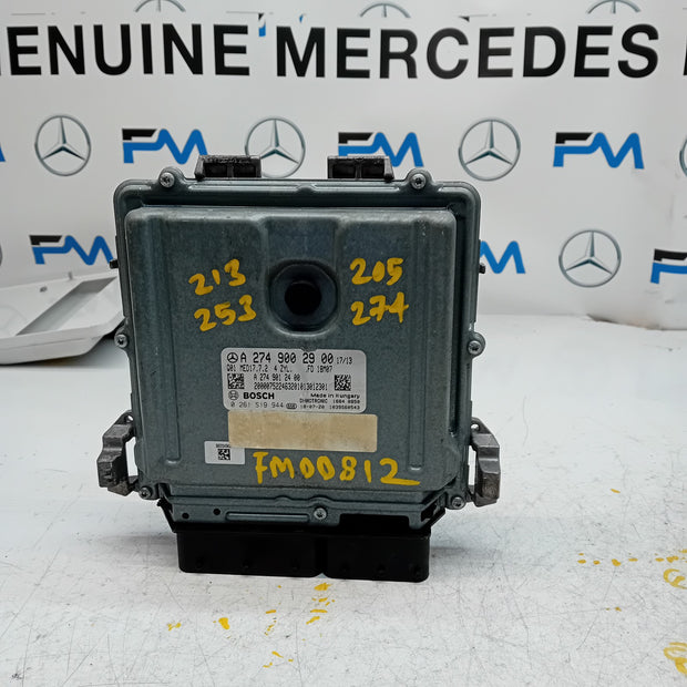 MERCEDES  C-CLASS 2015 ENGINE  ECU CONTROL MODULE A2749002900 FM00812