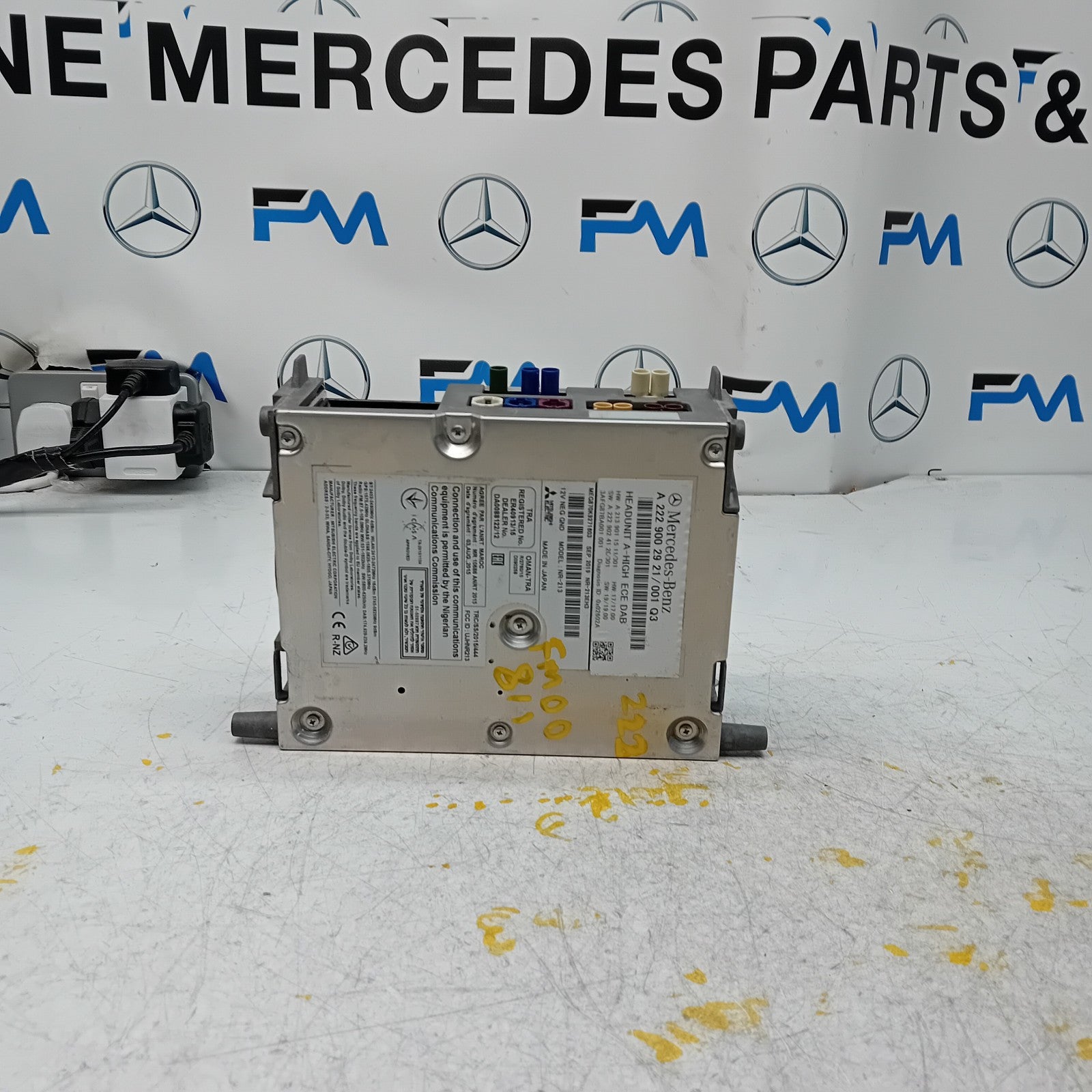 MERCEDES BENZ S-CLASS W222 2018 RADIO CD STEREO HEAD UNIT A2229002921 FM00811