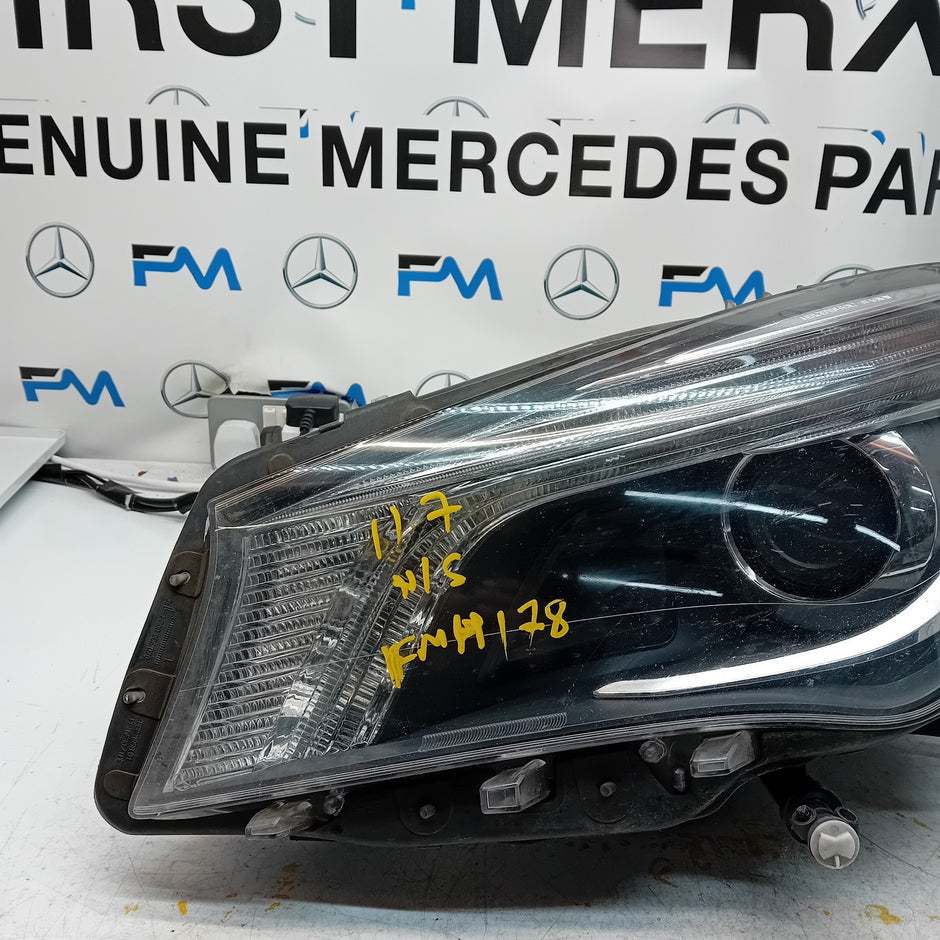 MERCEDES CLA-CLASS HEADLIGHT PASSENGER NS  LEFT A1179065300 2015 BI-XENON FMH178