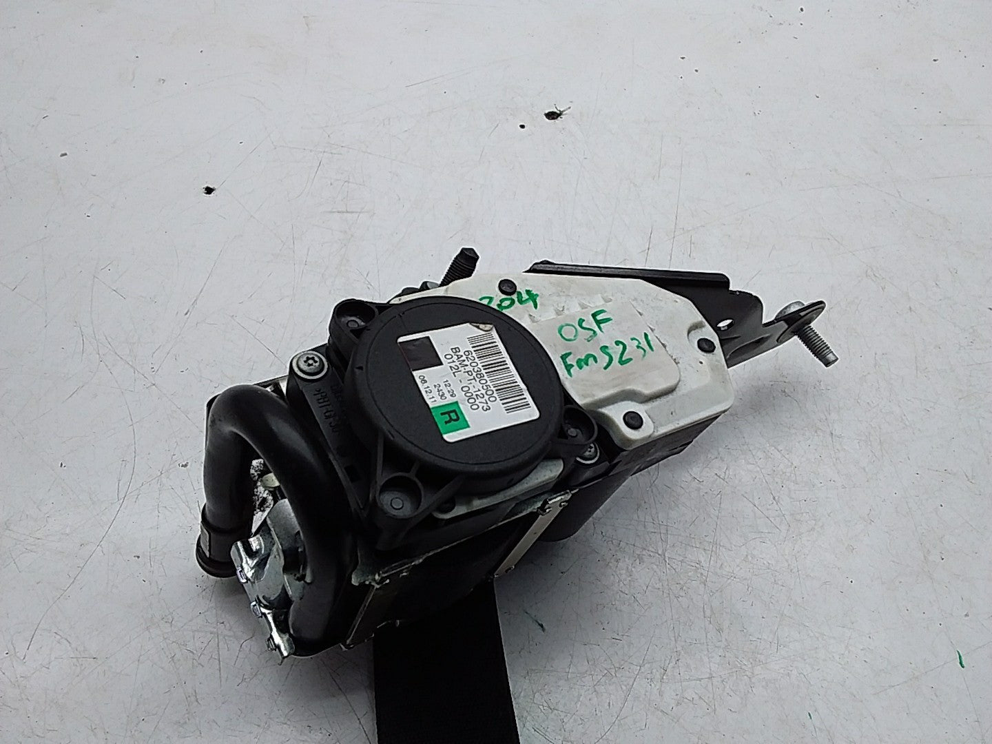 MERCEDES C-CLASS W204 SEAT BELT FRONT RIGHT DRIVER SIDE A2048601685 FMS231 OSF