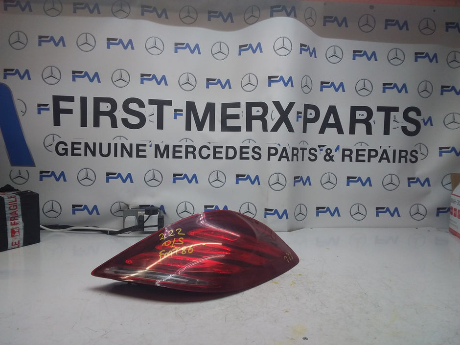 MERCEDES S-CLASS W222 REAR DRIVER O/S TAIL LIGHT A2229065501 2016 FMT86