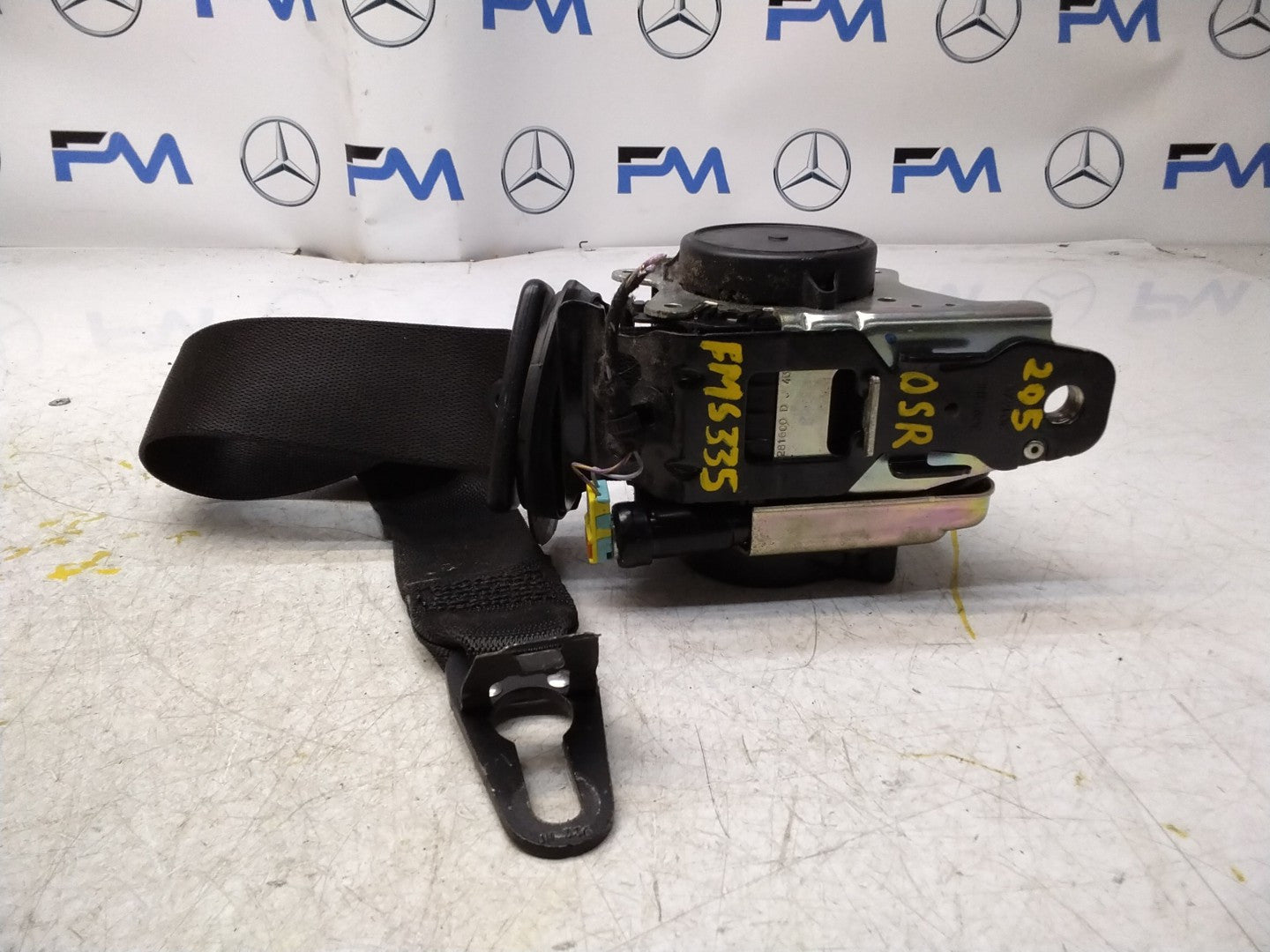 MERCEDES C-CLASS W205 SEAT BELT REAR RIGHT DRIVER SIDE A2058600285 FMS335 OSR