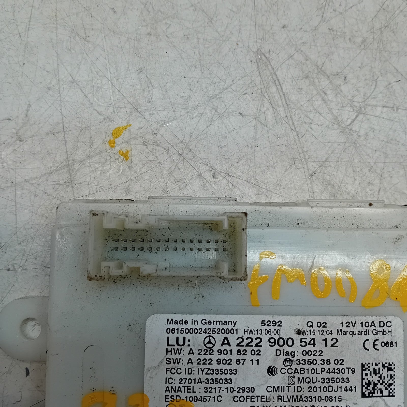 MERCEDES BENZ S-CLASS KEYLESS GO CONTROL UNIT W222 A2229005412 FM00849