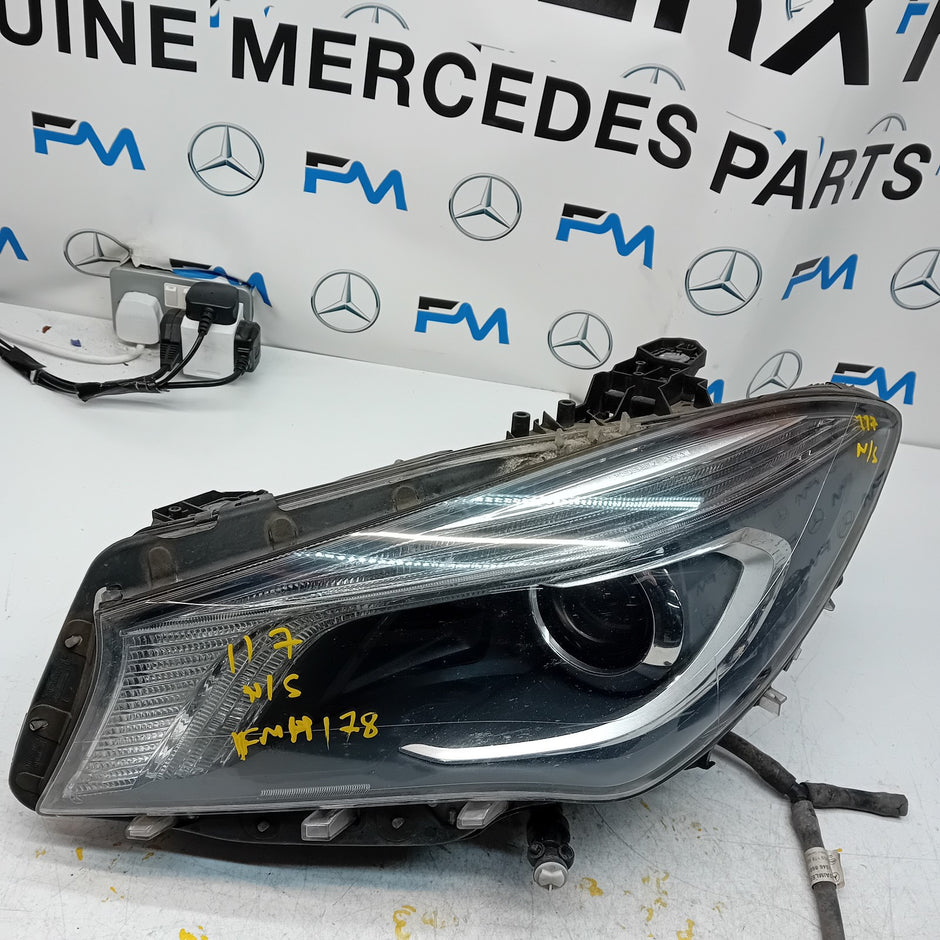MERCEDES CLA-CLASS HEADLIGHT PASSENGER NS  LEFT A1179065300 2015 BI-XENON FMH178