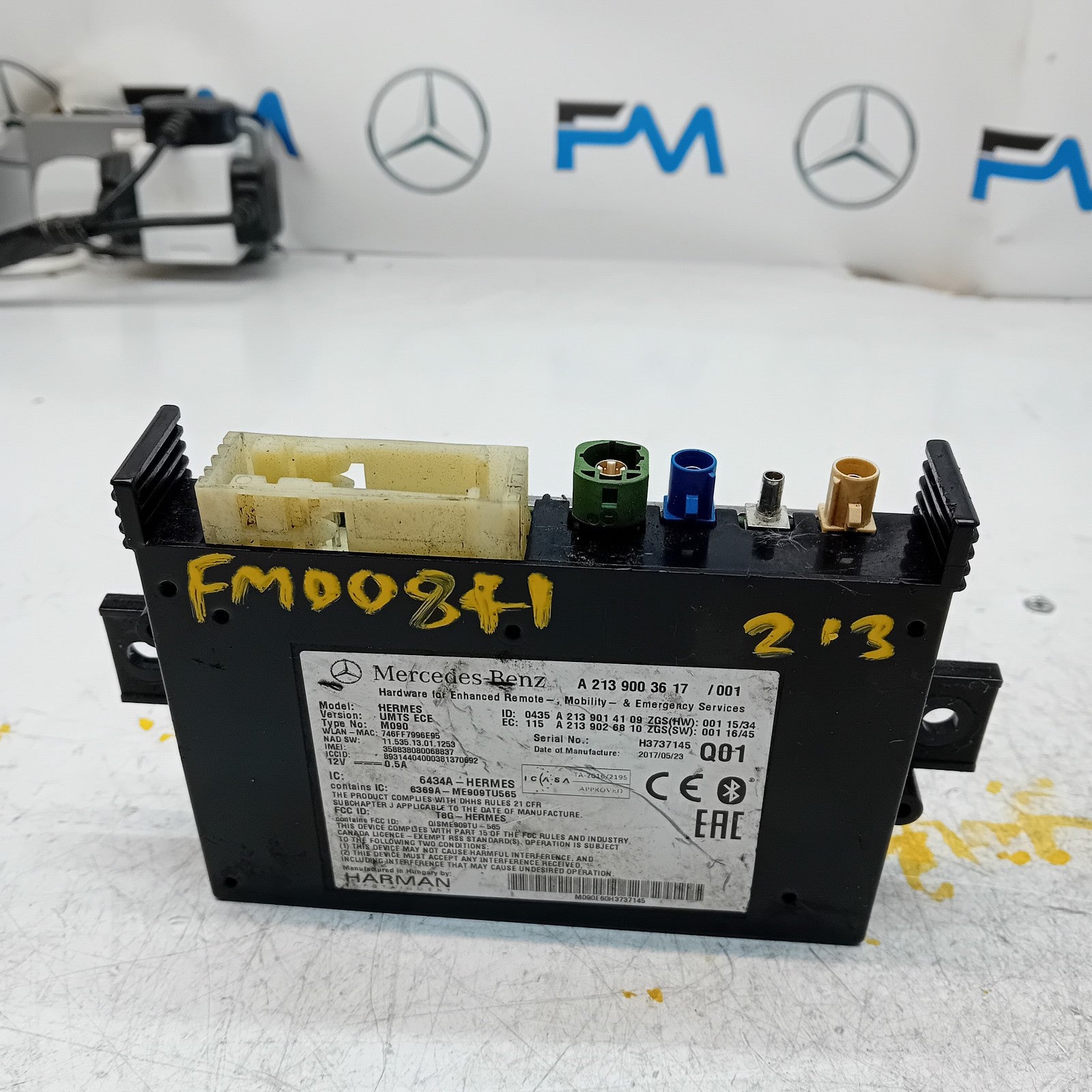 Mercedes W213 Bluetooth Hermes LTE Control Unit Module A2139003617  FM00841