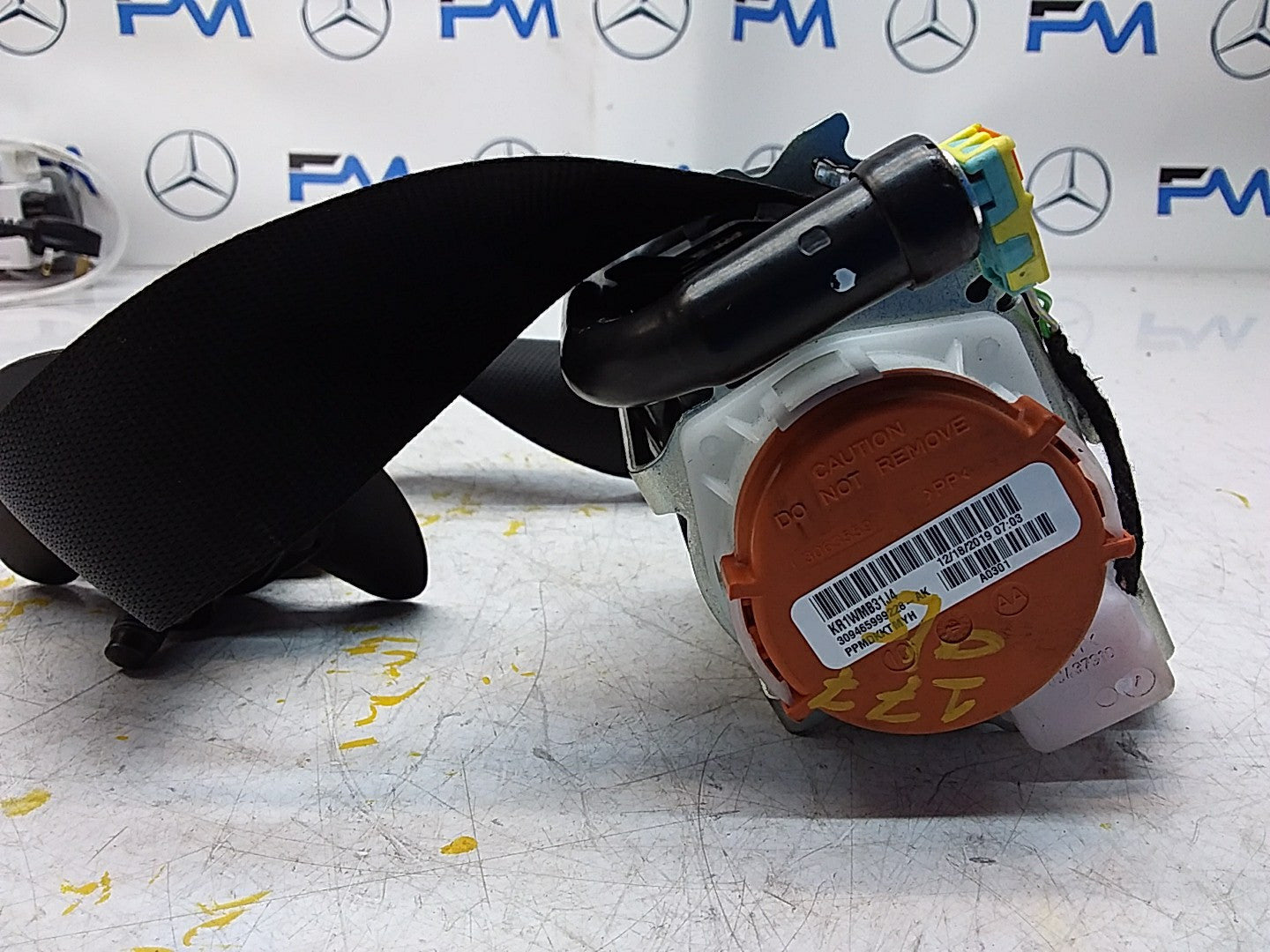 MERCEDES A CLASS  FRONT RIGHT SEAT BELT WITH PRETENSIONER A1778600800 FMS49 OSF