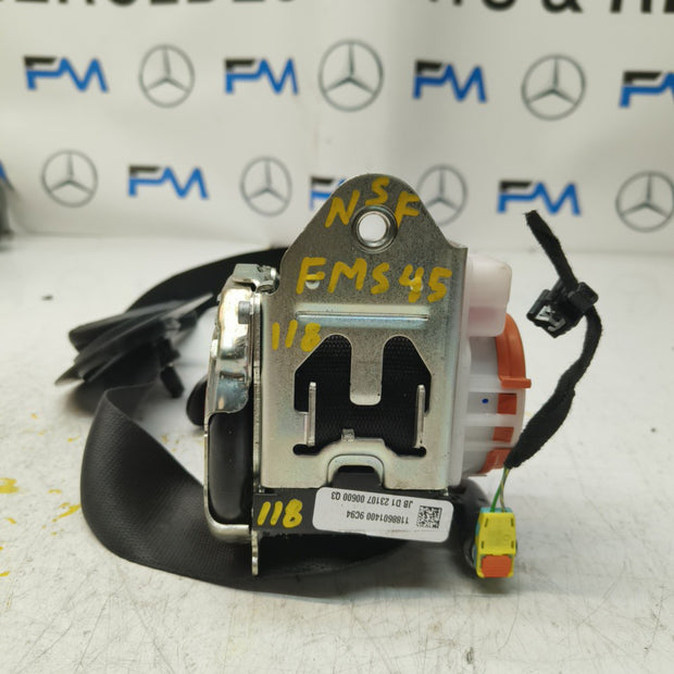 MERCEDES A CLASS SEAT BELT FRONT LEFT PASSENGER SIDE A1188601400 FMS45 NSF