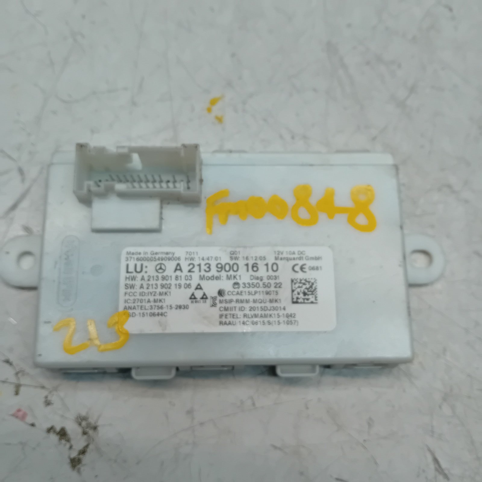 MERCEDES BENZ E-CLASS KEYLESS GO CONTROL UNIT W213 A2139001610 FM00848