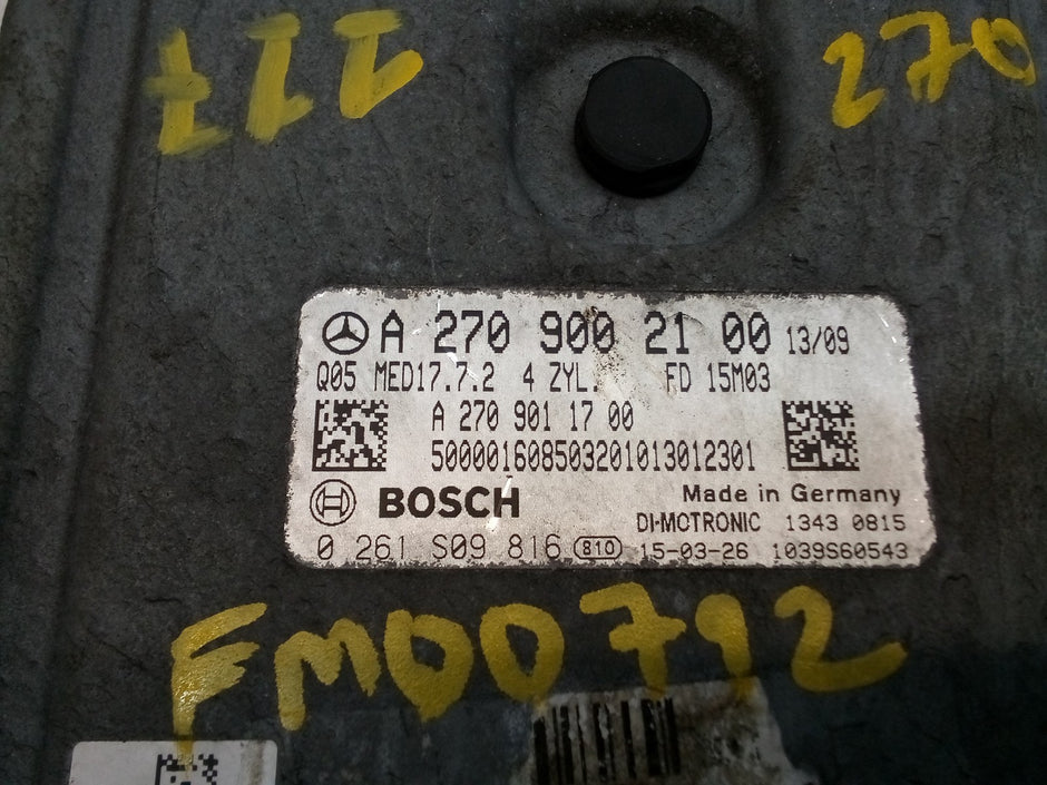 MERCEDES  CLA 2015-17 ENGINE  ECU CONTROL MODULE A2709002100 FM00792