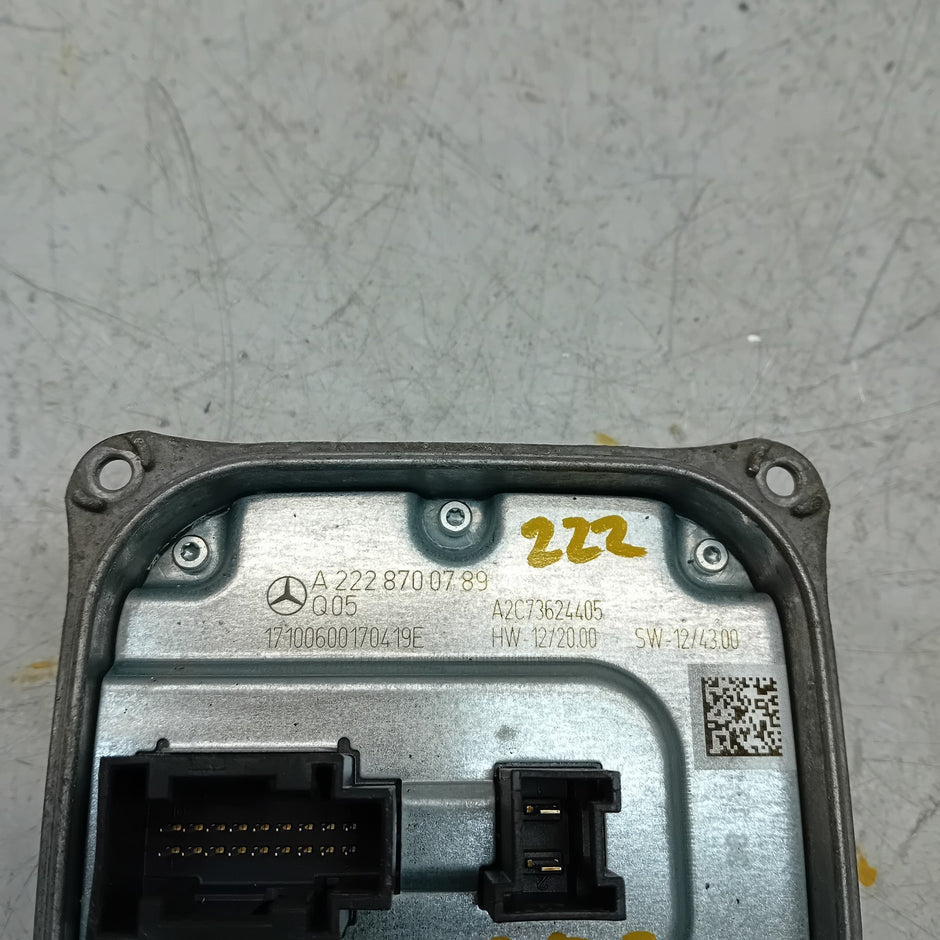 MERCEDES S-CLASS W222 HEADLIGHT CONTROL UNIT A2228700789 FM00982