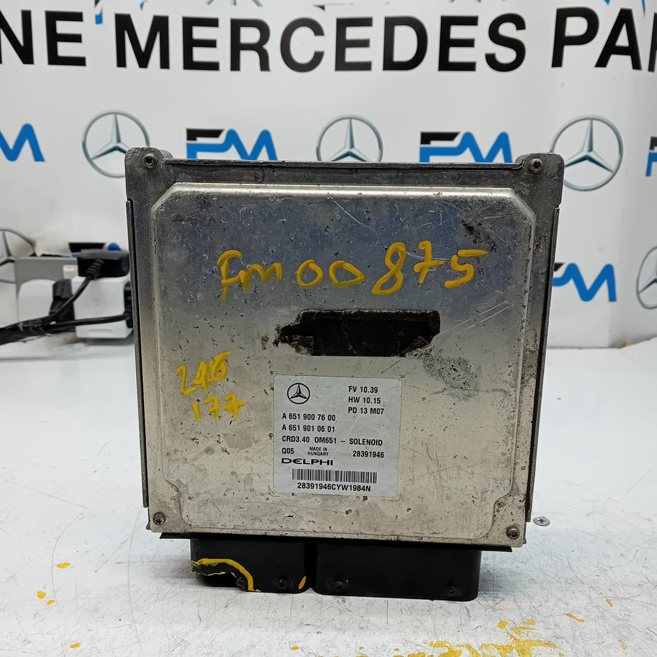 MERCEDES  B CLASS W246 W177 ENGINE  ECU CONTROL MODULE A6519007600 FM00875