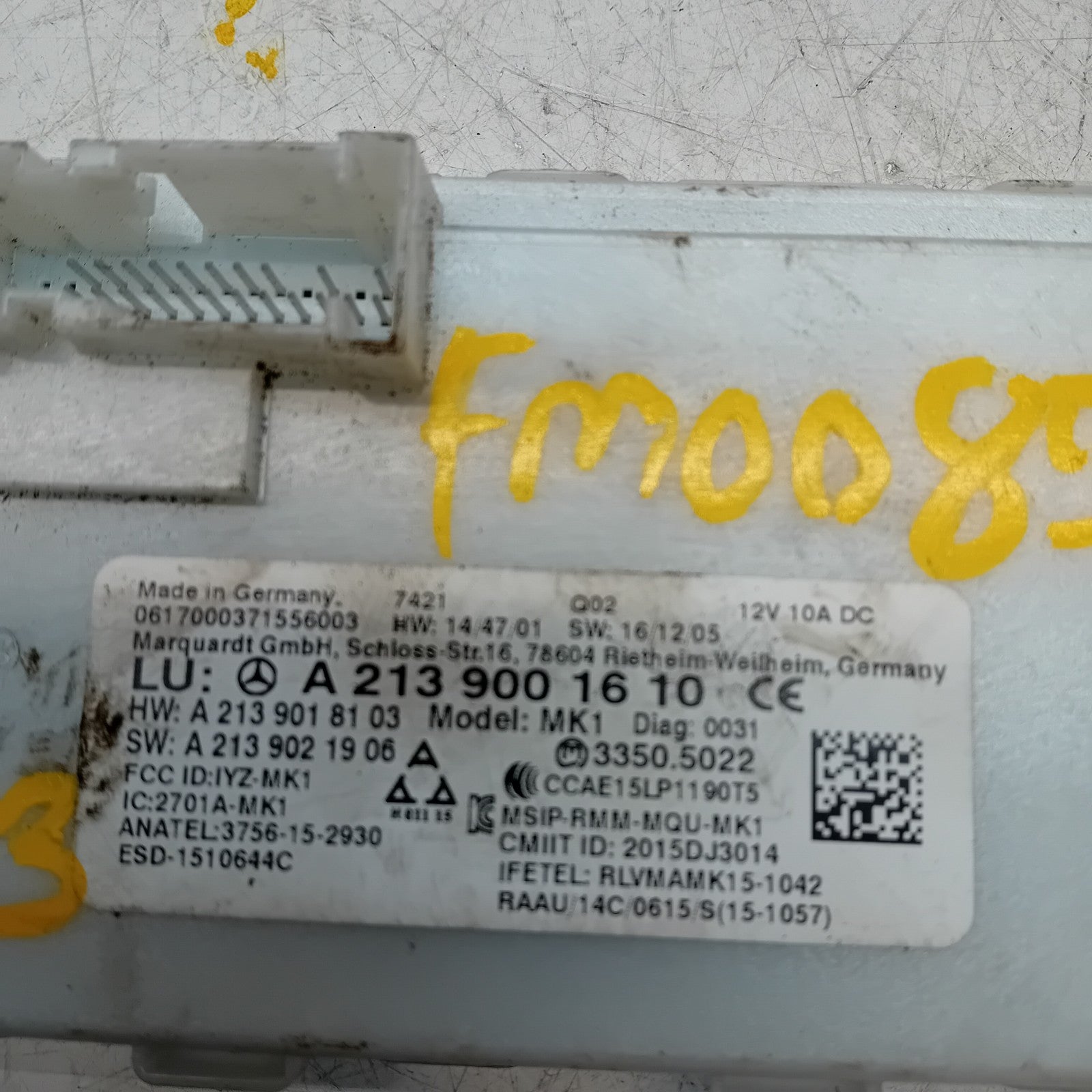MERCEDES BENZ E-CLASS KEYLESS GO CONTROL UNIT W213 A2139001610 FM00850