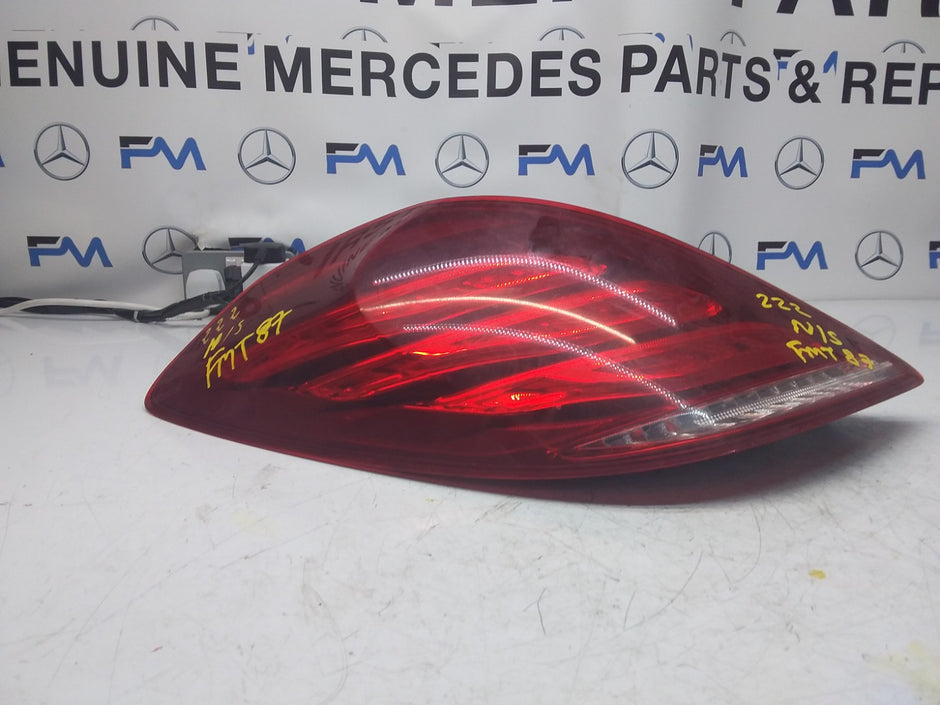 MERCEDES S-CLASS W222 REAR PASSENGER N/S TAIL LIGHT A2229065401 2016 FMT87