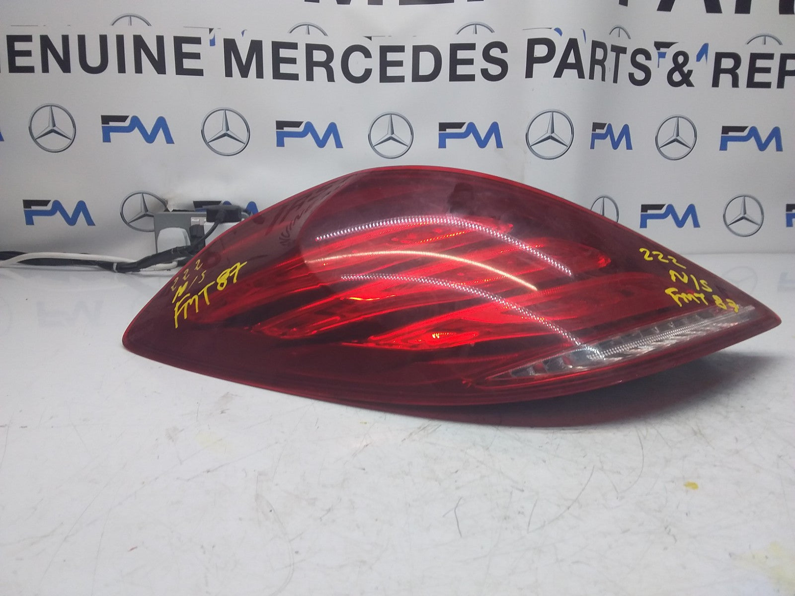 MERCEDES S-CLASS W222 REAR PASSENGER N/S TAIL LIGHT A2229065401 2016 FMT87