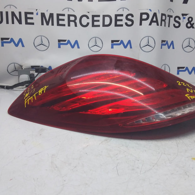 MERCEDES S-CLASS W222 REAR PASSENGER N/S TAIL LIGHT A2229065401 2016 FMT87
