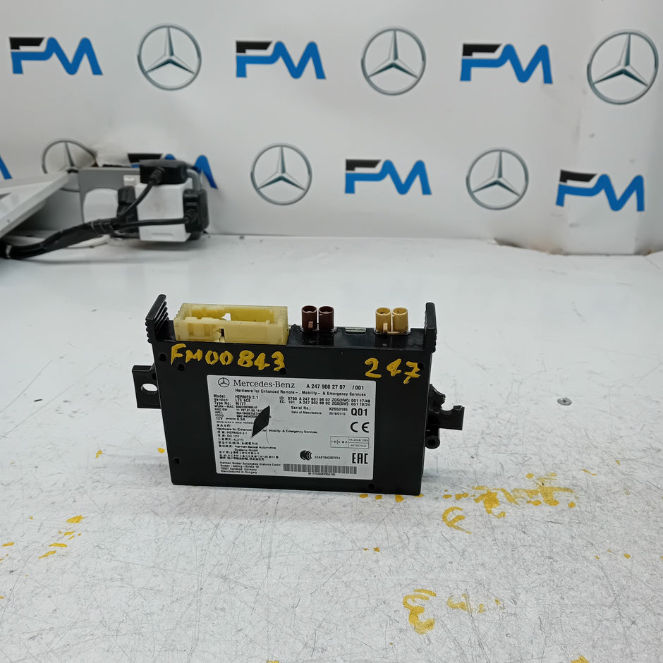 Mercedes W247 Bluetooth Hermes LTE Control Unit Module A2479002707 FM00843
