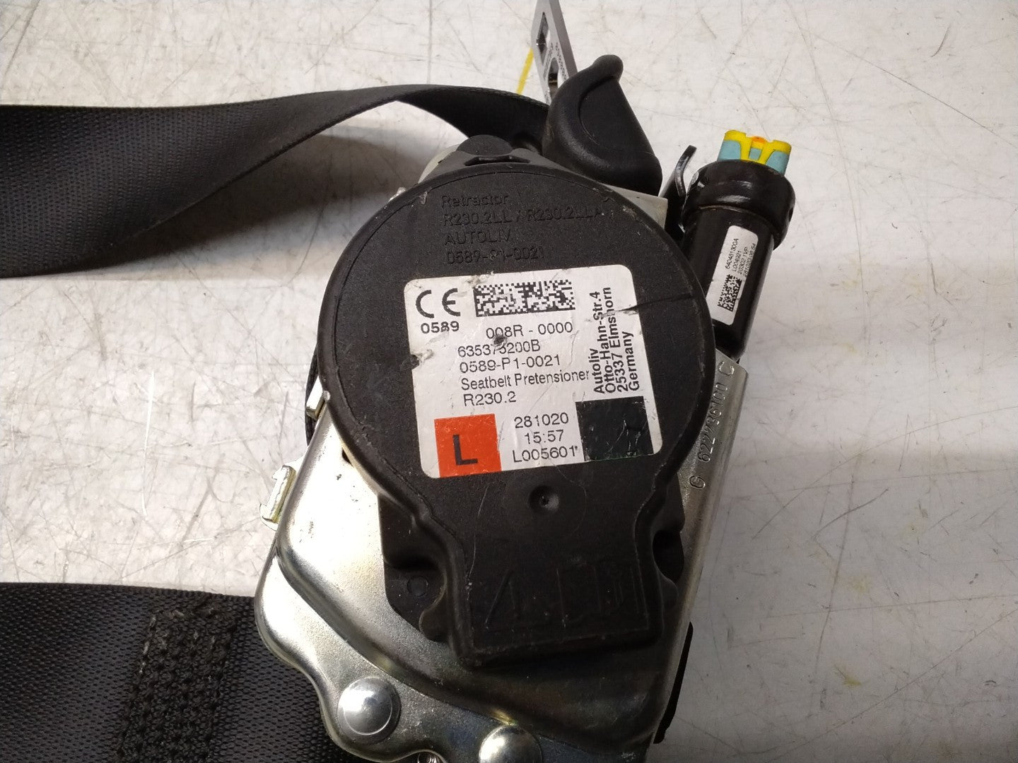 MERCEDES-BENZ C COUPE C205 W205  FRONT LEFT SEATBELT A2058601501 FMS306 NSF 