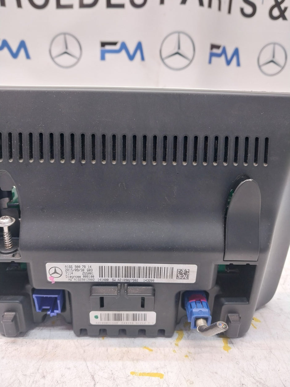 MERCEDES M-CLASS W166 DISPLAY SCREEN A1669007814 2015 FM00719
