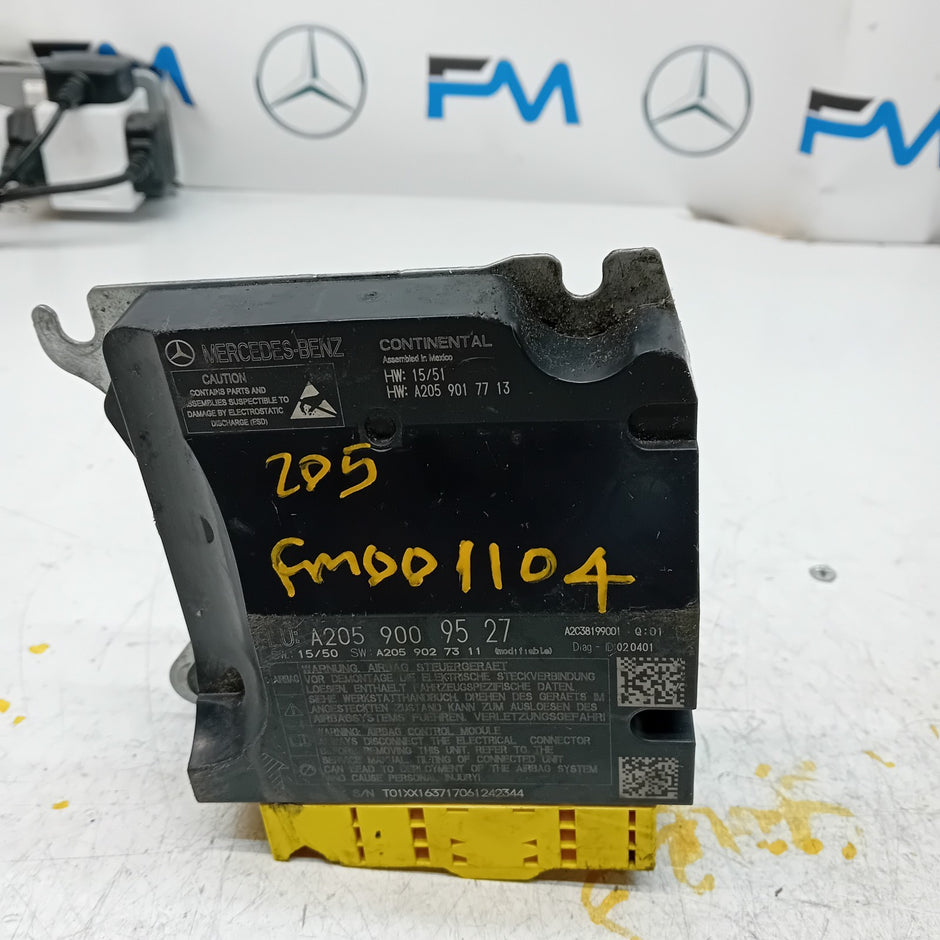 MERCEDES C-CLASS AIRBAG CONTROL MODULE W205 A2059009527 FM001104